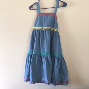 Hanna Andersson chambray rainbow twirl dress